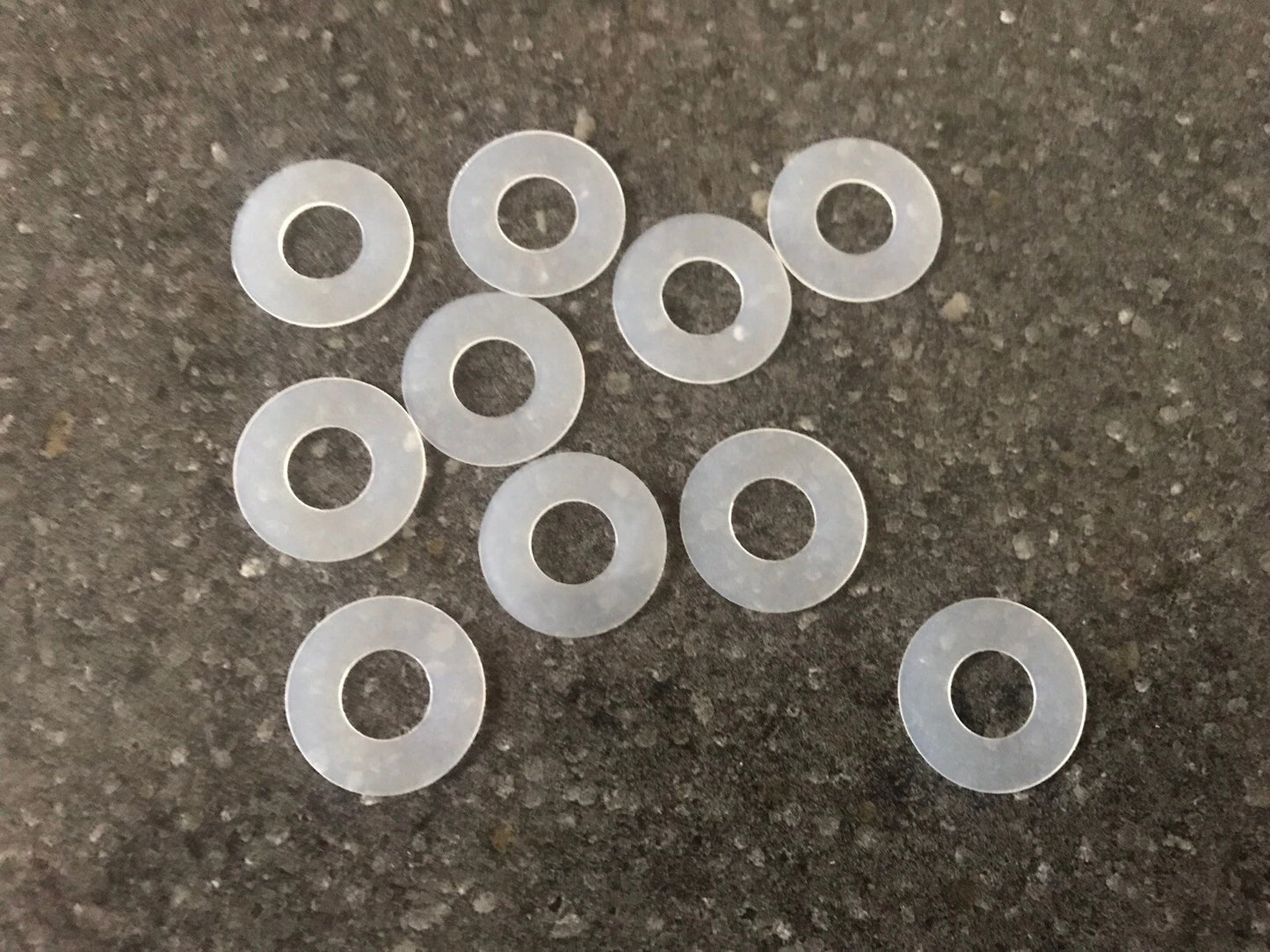Nylon Clear Thin Washers m8 8.3mm ID 18mm OD 0.5mm Thick