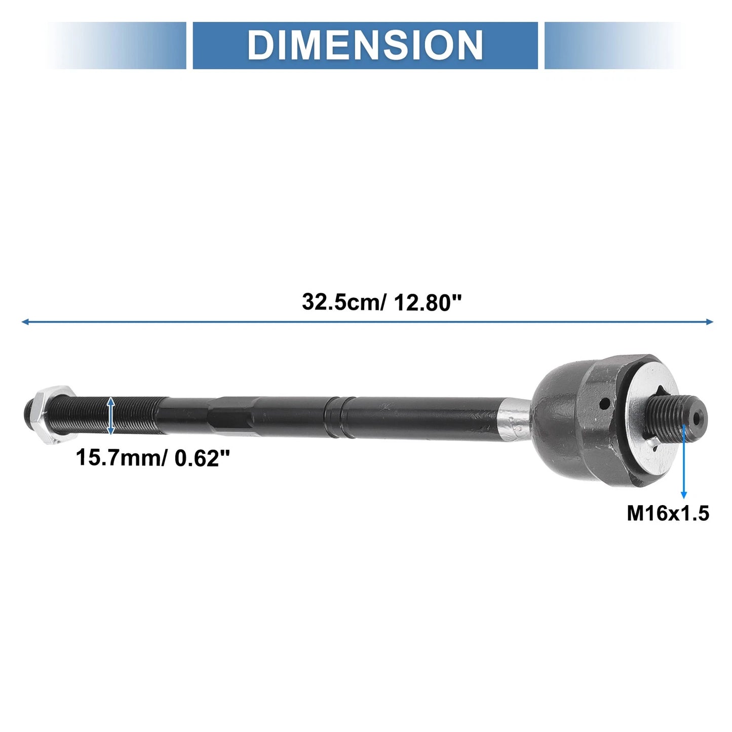 2 x Front Inner Tie Rod End Links for Ford F-150, Lincoln Mark LT (2004-2008)