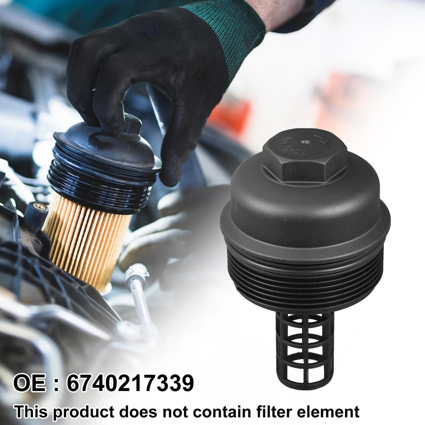 Engine Oil Filter Housing Cap Cover for Volvo S60 2.4L Diesel (2001-2009)