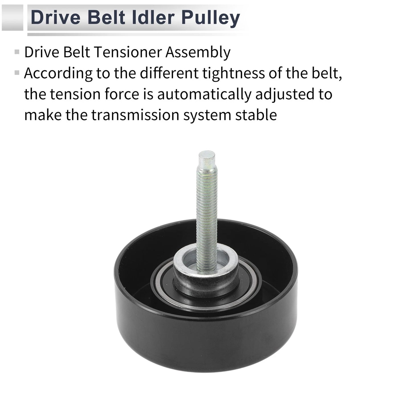 Drive Belt Idler Pulley for Volvo S40 (2009-2012) 1 Pc Black