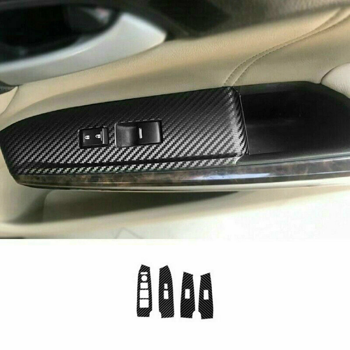 Kit Carbon Fiber Cover Trim Stickers 29pcs for Honda Accord (2008–2012)