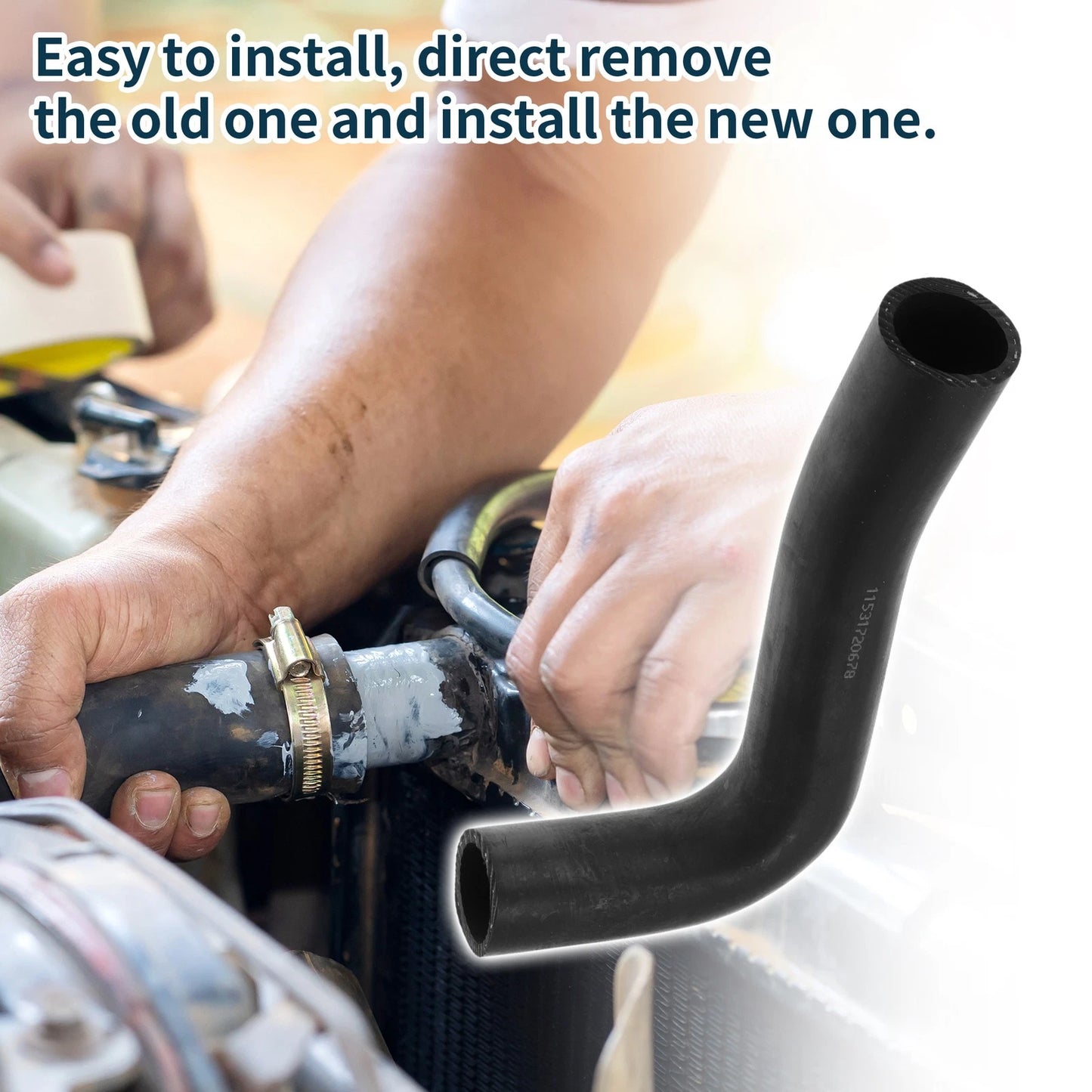 Radiator Hose for BMW 525i 2.5L Rubber Water Pipe (1991-1995)