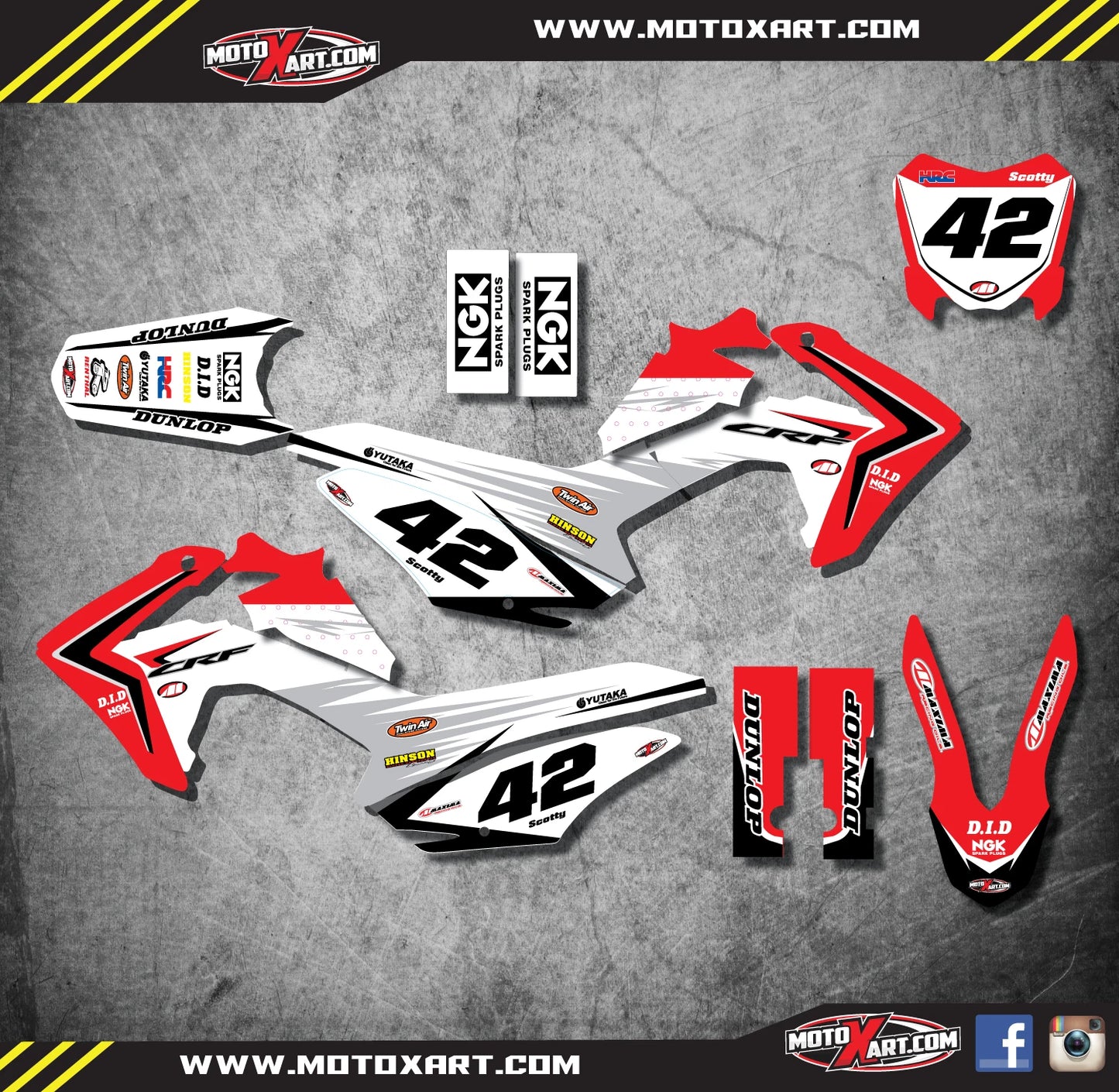 Custom Graphics Full Kit for Honda CRF 125 (2013-2018)