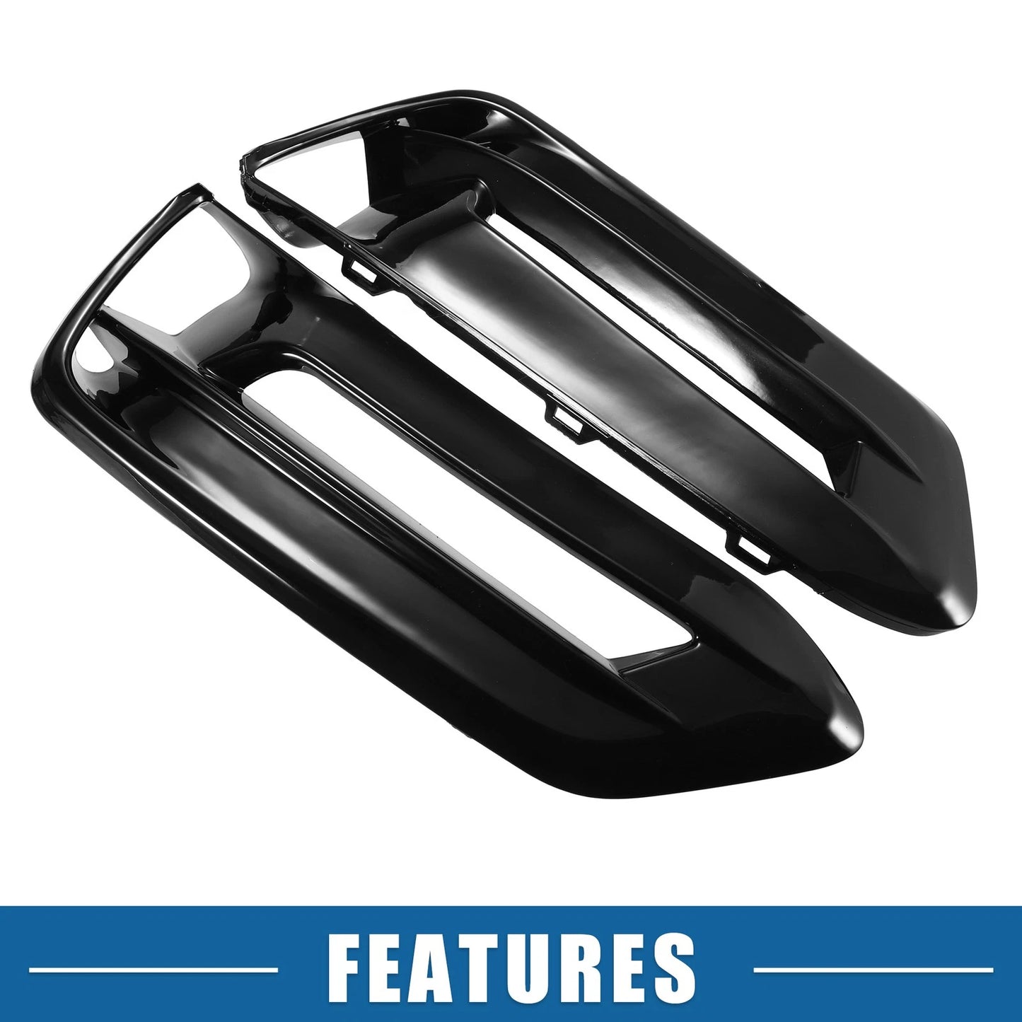 Fog Light Grille Cover for Honda Accord (2018-2020) Glossy Black
