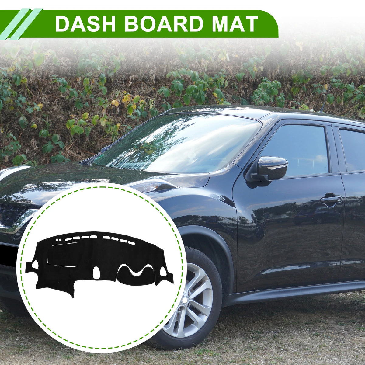 Dash Cover Mat for Nissan Juke F15 2011-2019 Sun Protector Black