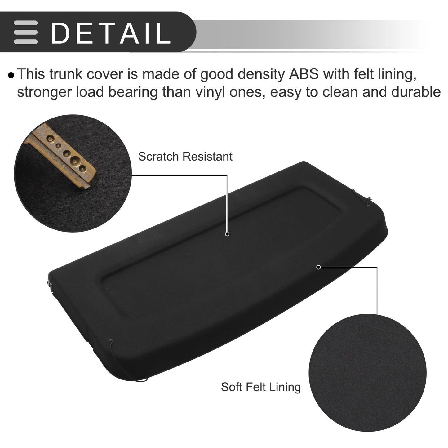 Rear Parcel Shelf Boot Load Cover for Ford FOCUS (2019-2022) Black