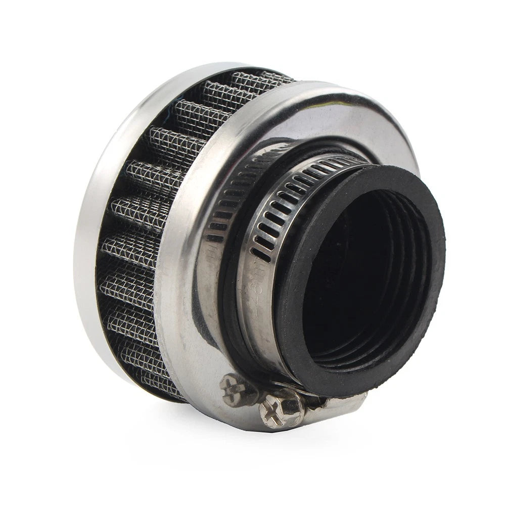 38mm Stainless Steel Air Intake Filter Cleaner w/ Clamp for Motorcycle Scooter