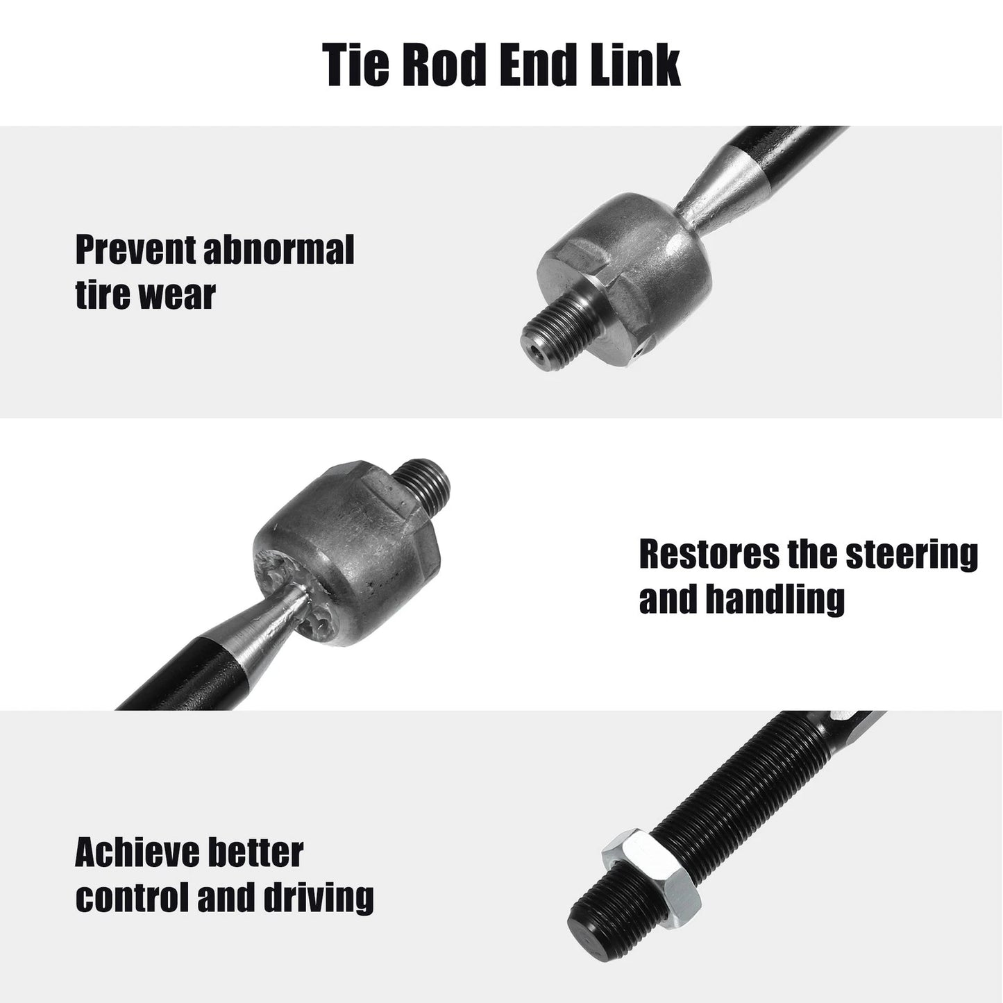 6 Pcs Tie Rod End Links for Mazda 3 (2004-2013)