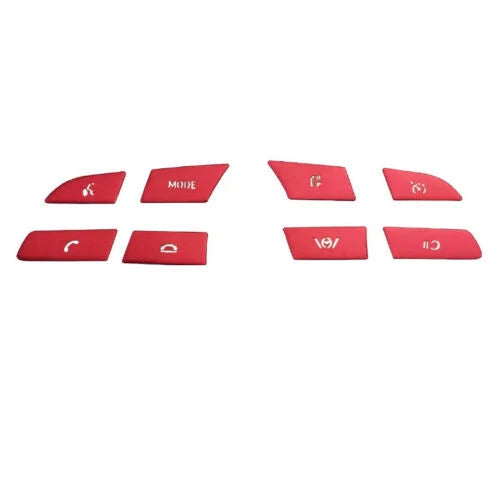 8Pcs Red Steering Wheel Button Cover Trim for Hyundai Elantra (2021–2023)