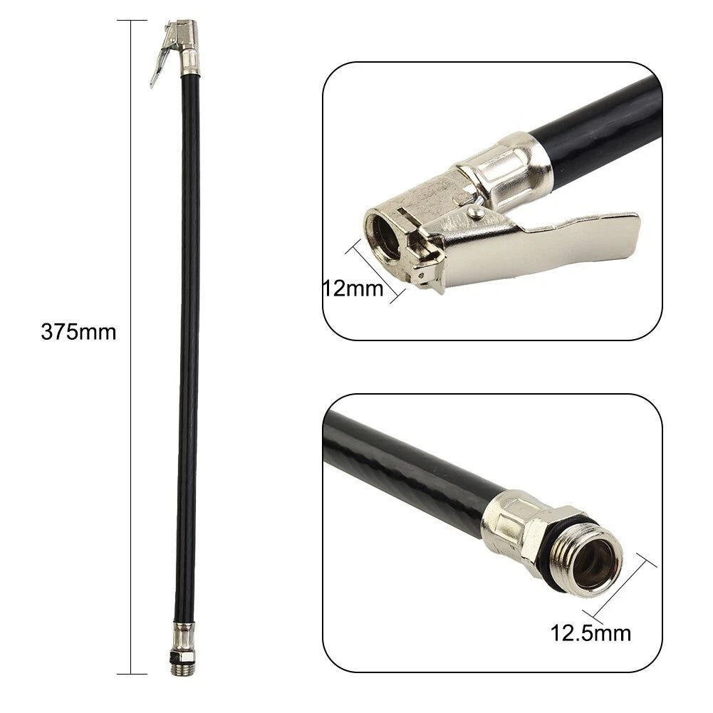 Tyre Inflator-Pressure Car Auto Tire Hose Pump Gauge Hose Connector Flexible