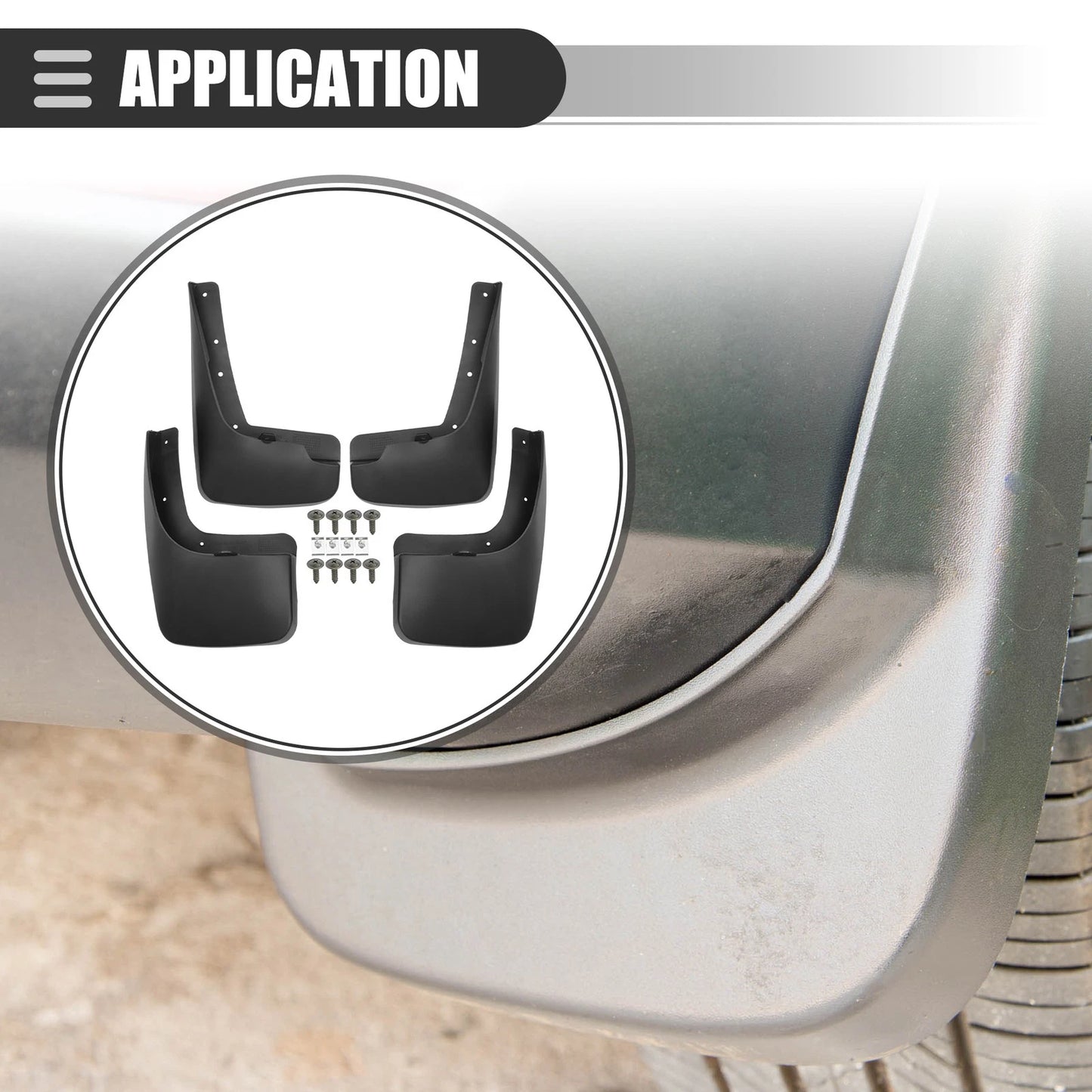 Car Mud Flaps Splash Guards Set for Jeep Liberty (2008-2012)
