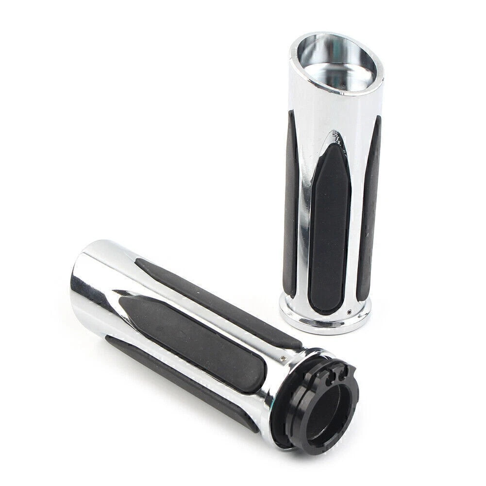 Chrome Handlebar Hand Grips for Harley Touring Road Electra Glide Softail