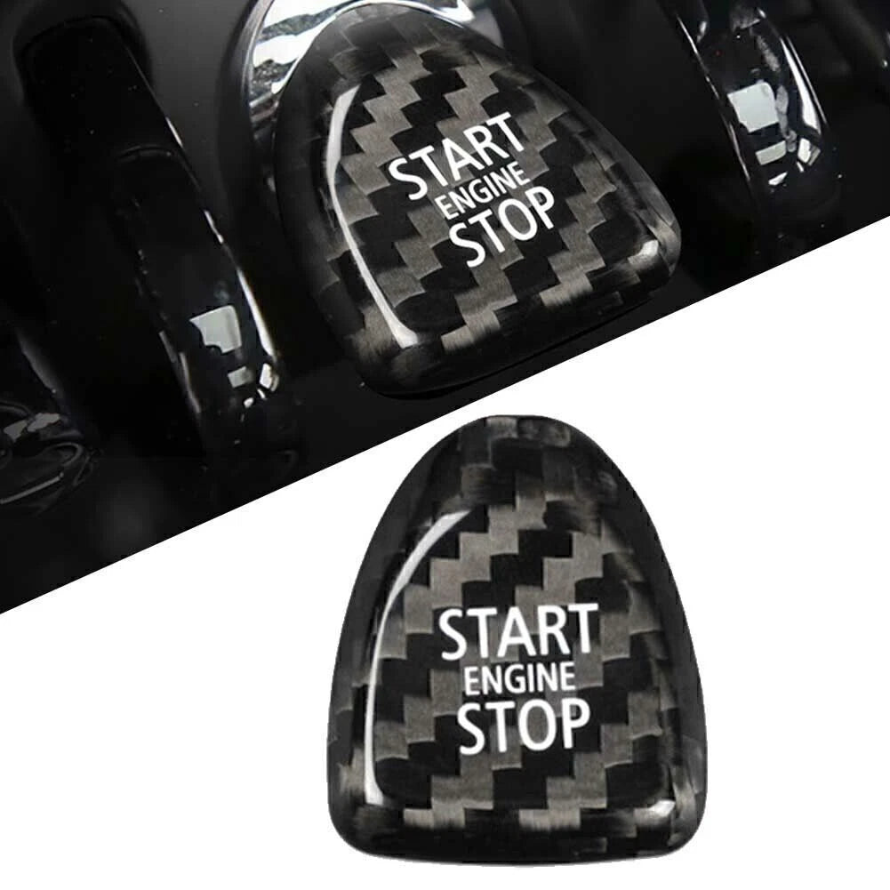Black Carbon Keyless Start Button Cover for BMW Mini Cooper F54 F55 F56 (2014-2023)