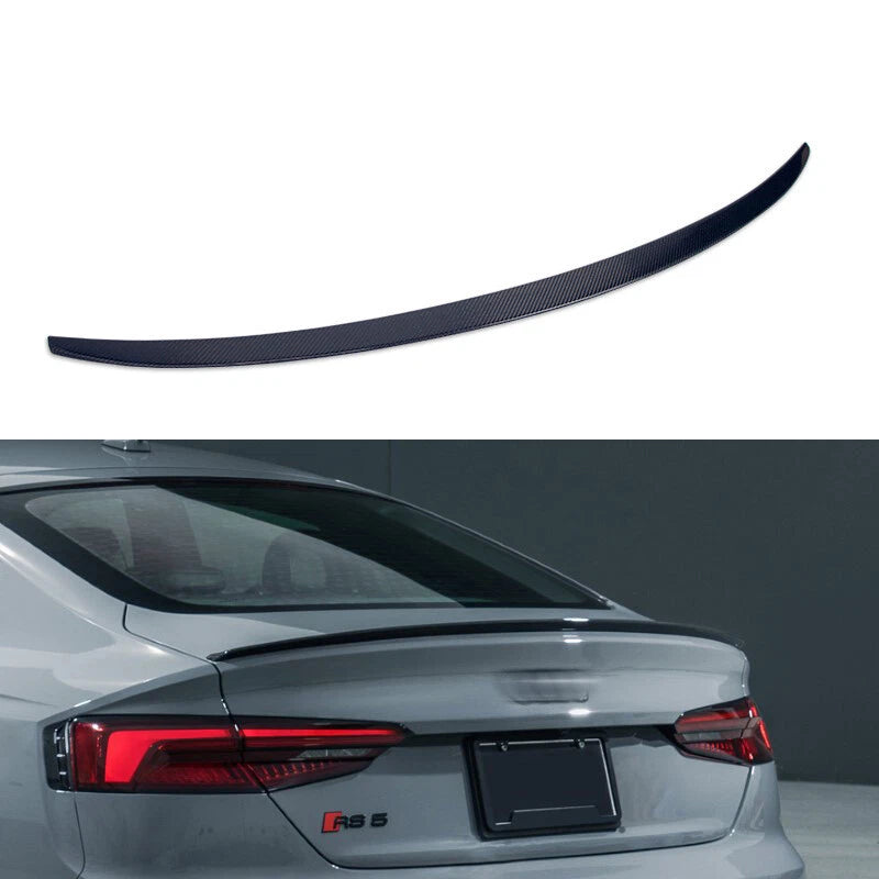 Real Carbon Fiber Rear Trunk Spoiler Wing Lip S Styl For Audi A5 S5 RS5 2018-21
