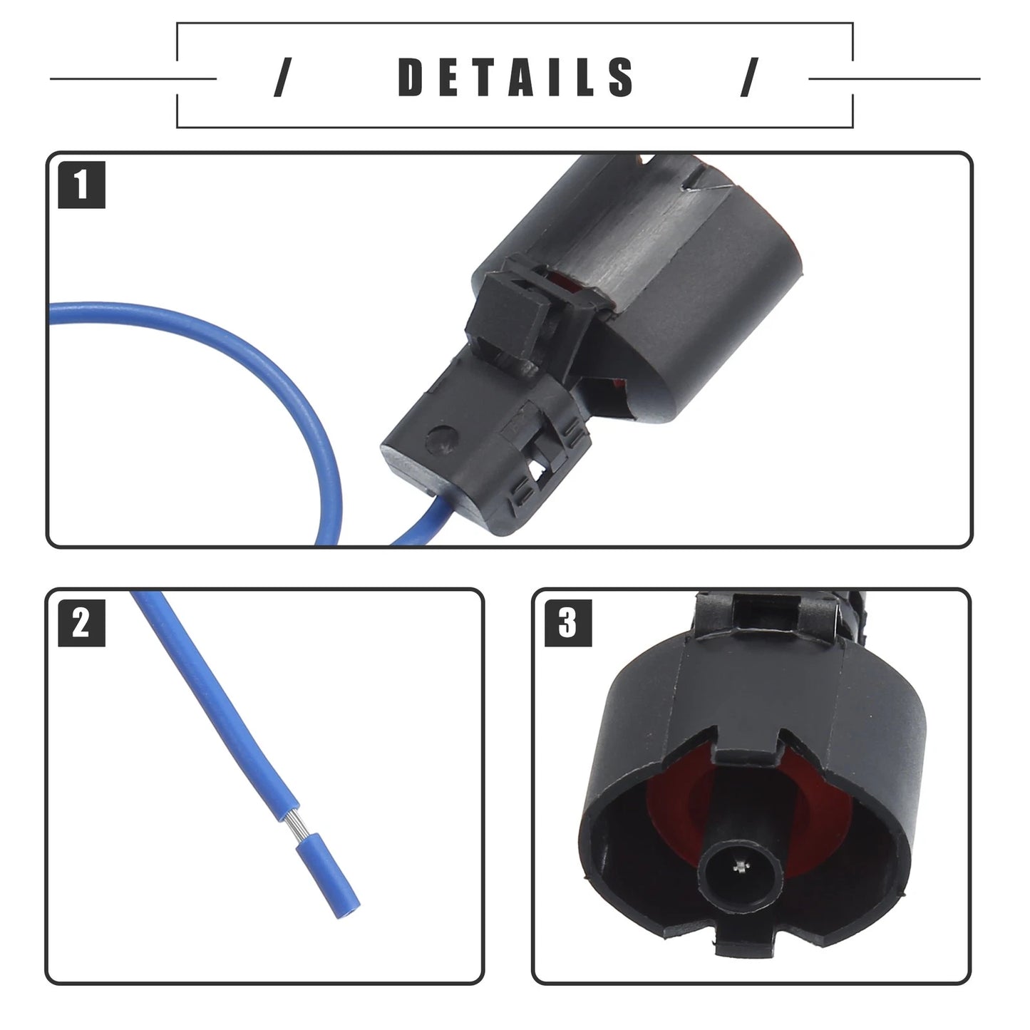Knock Sensor Harness for Chevrolet Camaro Plastic Black 1 Set
