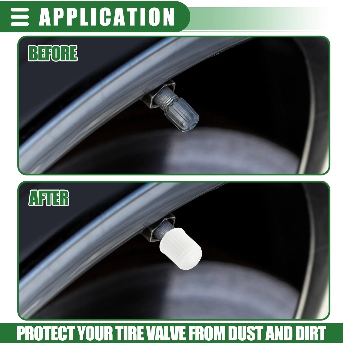 20pcs 12mm Universal Tire Valve Stem Caps for Cars & Motorcycles