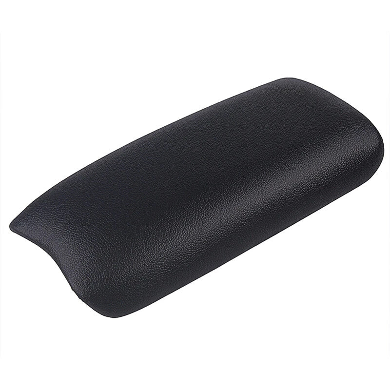 Black Real Leather Center Console Lid Armrest Cover for 2006-2011 Honda Civic