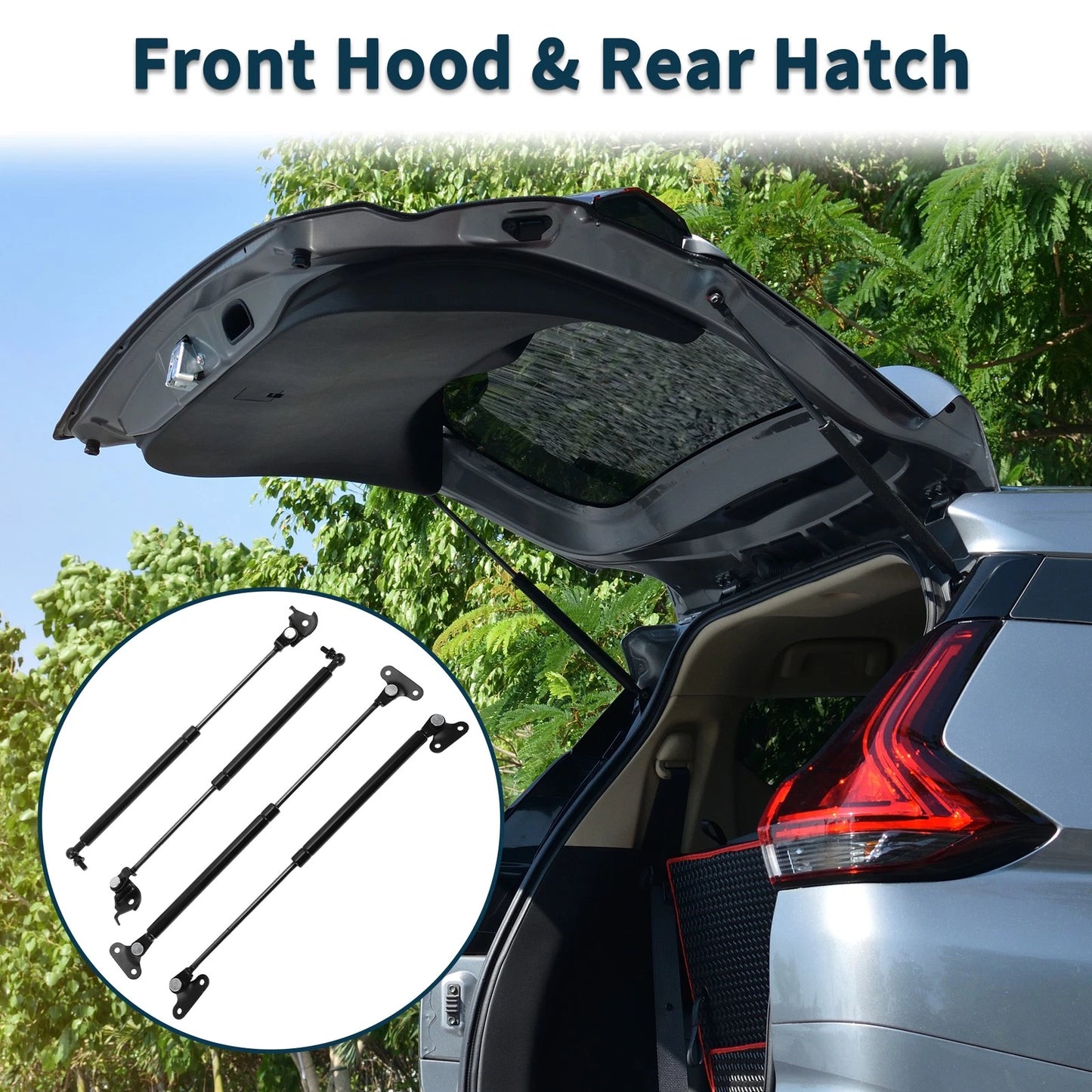 2 x Front Hood & Rear Hatch Lift Supports Struts for Toyota Land Cruiser