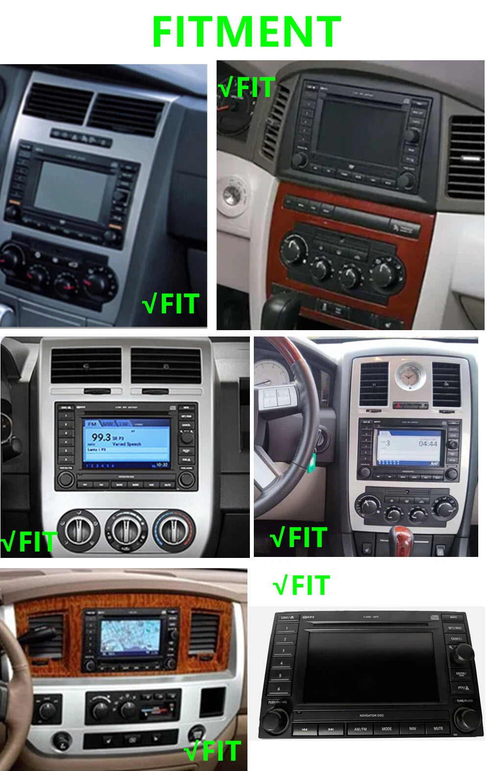 8'' Android Navigation for 2004-2007 Jeep Grand Cherokee (2004-2007)
