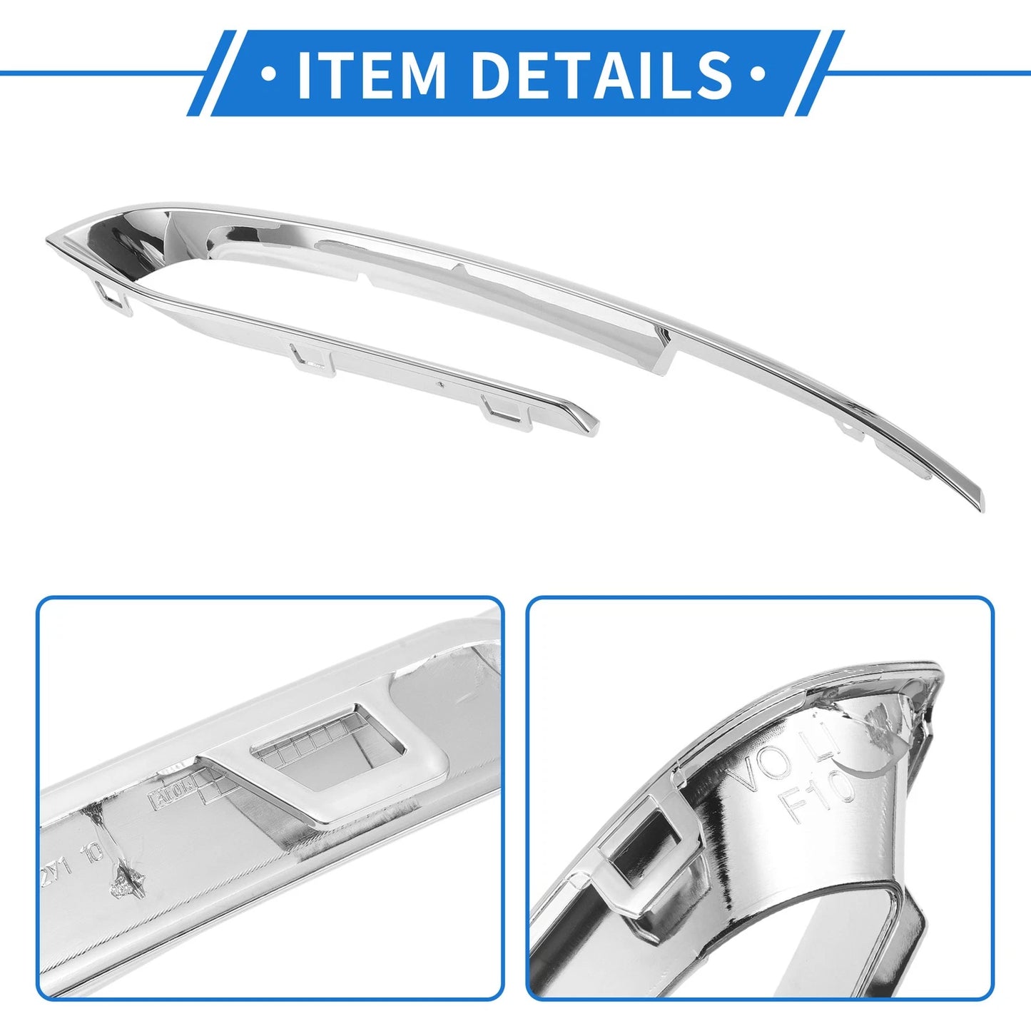 Front Left Bumper Grille Trim for BMW 5 Series Luxury (2014-2017)