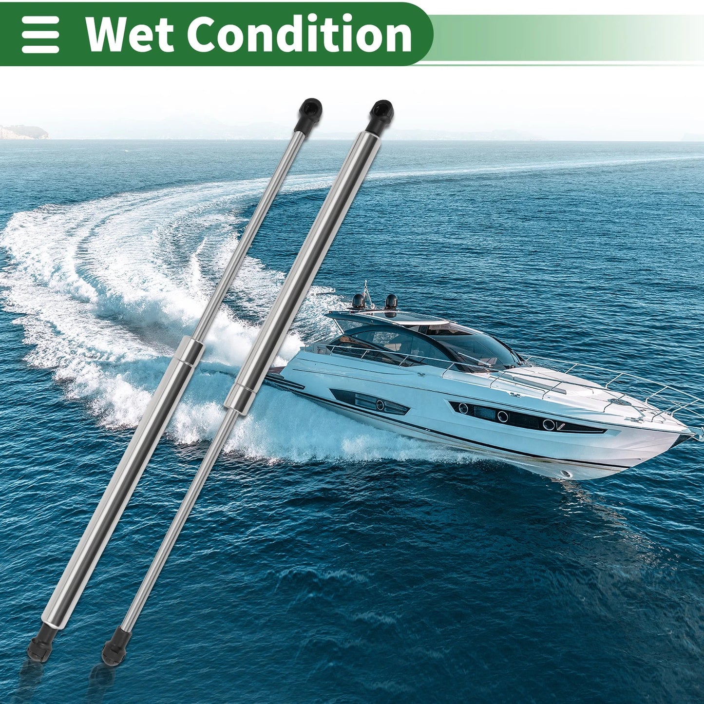 2x40lb/180N 17in/430mm Stainless Marine Lift Support Strut Gas Spring for Marine