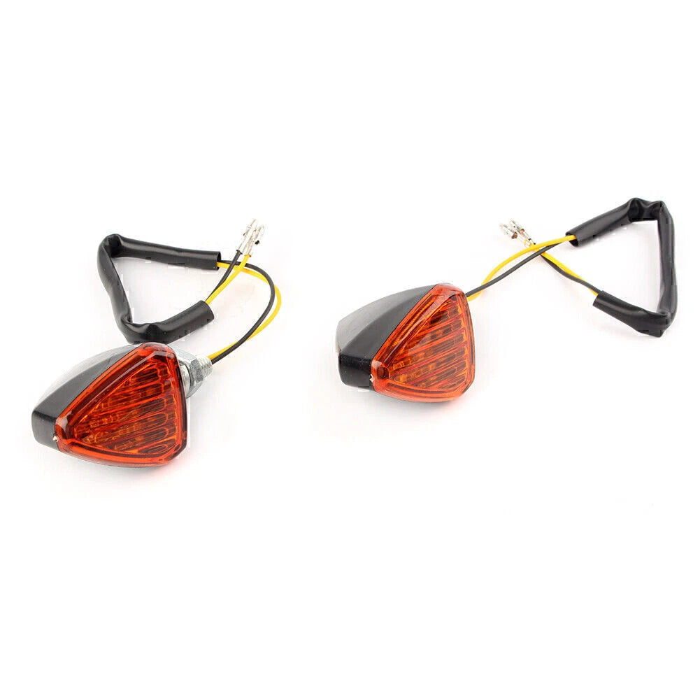 Orange Lens LED Turn Signal Lights for Motorcycle ATV Dirt Bike