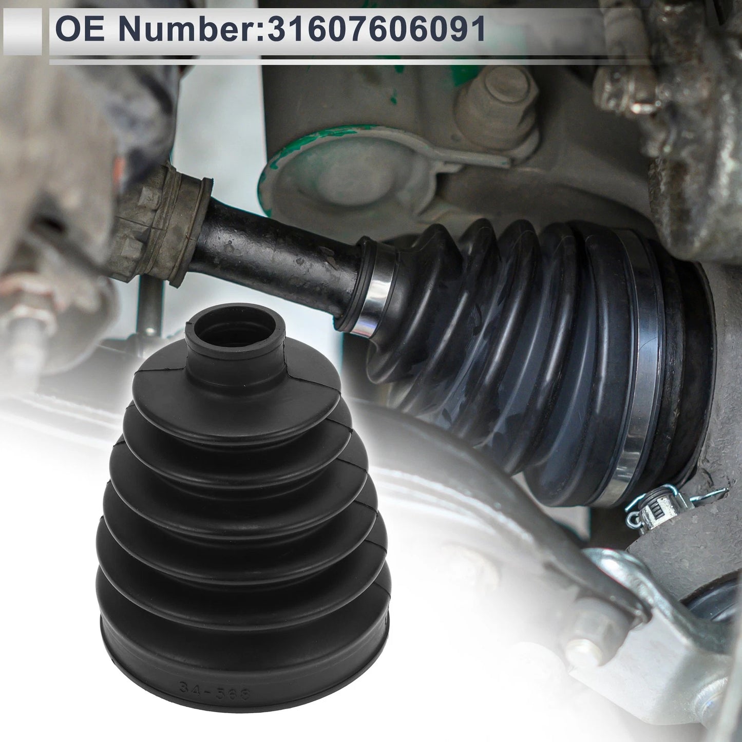 Outer CV Joint Boot Kit with Clamps for BMW 528i (2011 - 2016)