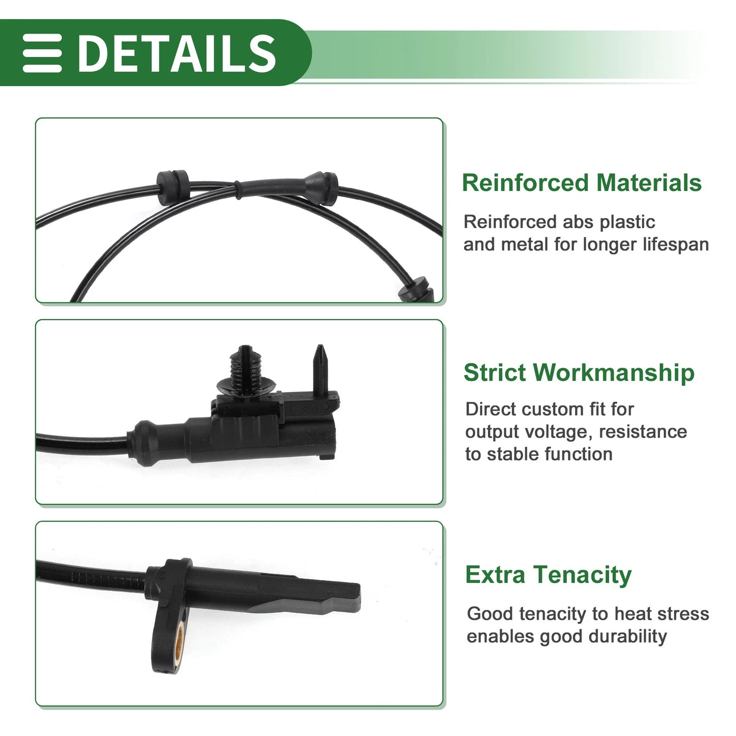 2x ABS Wheel Speed Sensor Front Left & Right for Infiniti M35 M45 (2006 - 2010)