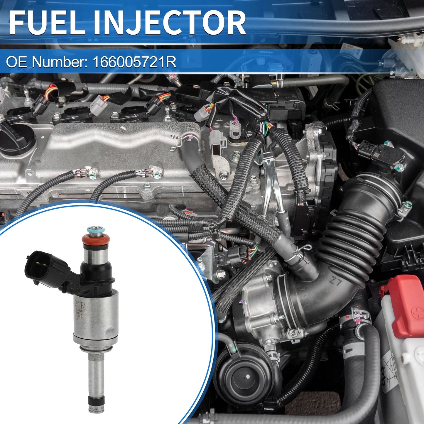 Fuel Injector for Nissan Juke Qashqai 1.2 DIG-T (2010-2019) 1 Pc Black