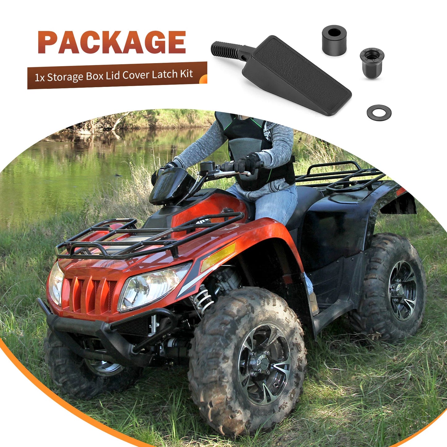 Storage Box Cover Latch Kit for Arctic Cat 400–1000 (2000–2010)