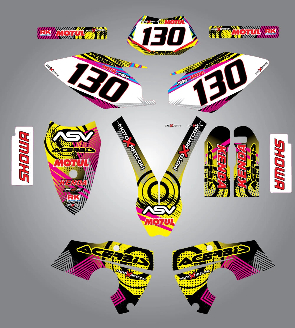 Custom Graphic Kit for Husaberg 2006-2008 Neon Stickers/Decals