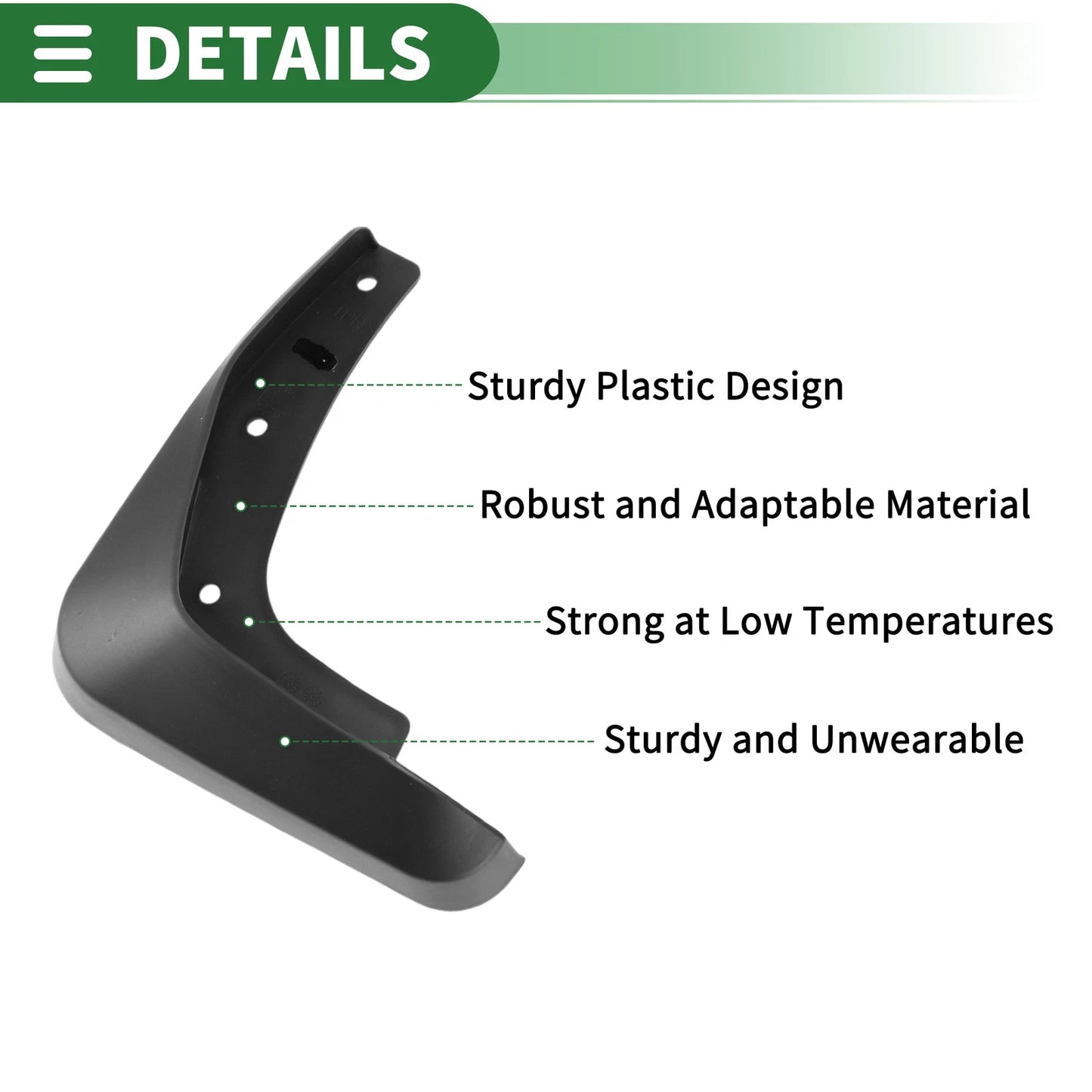 Mud Flaps Splash Guards 1 Set for Lexus ES (2007-2011)