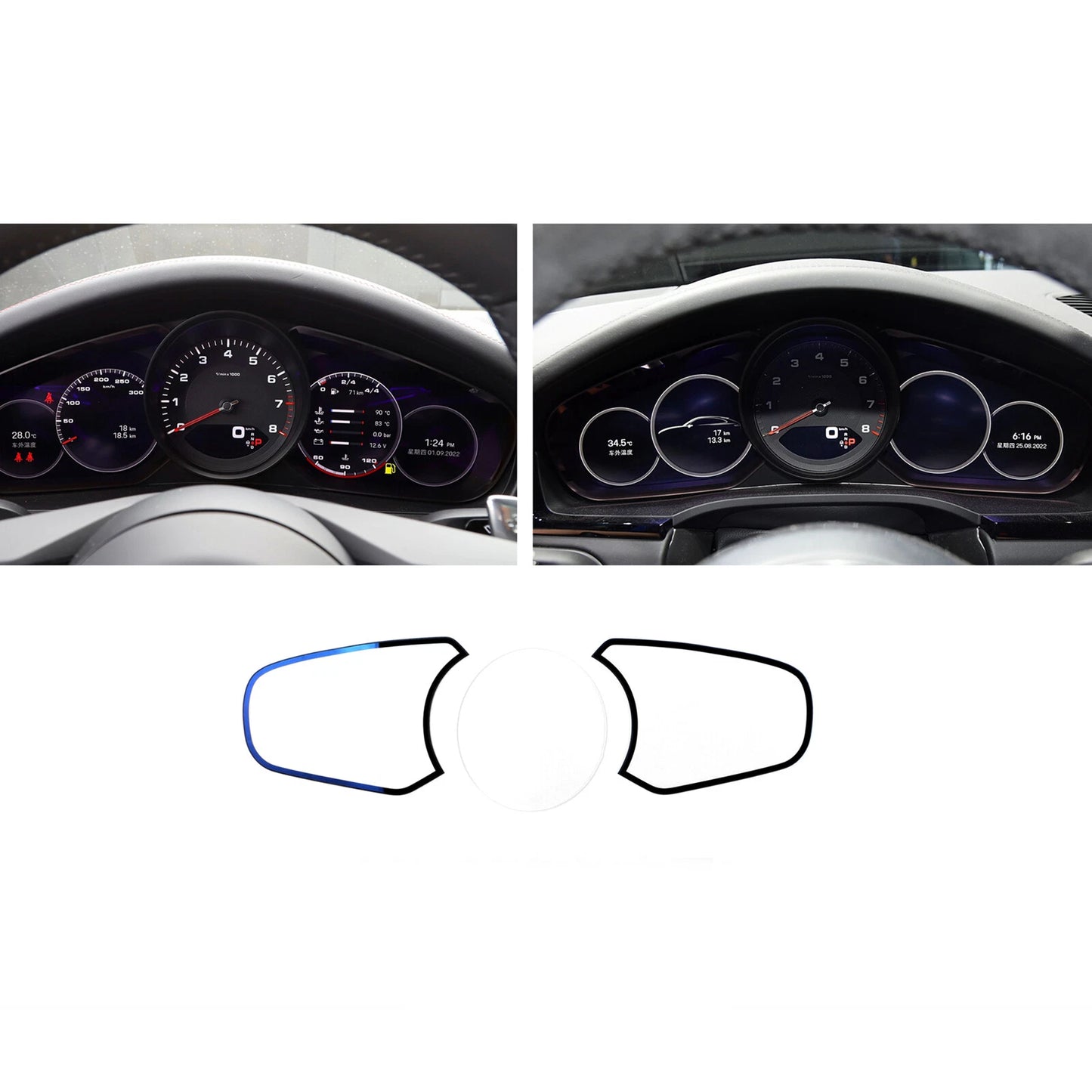 2 x Dashboard Screen Protectors for Porsche Cayenne (2018-2023)