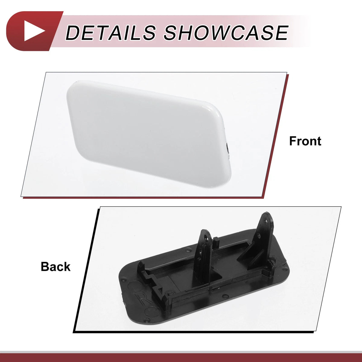 Front Right Washer Nozzle Cover for Mercedes-Benz ML500 (2002-2005) White 1 x