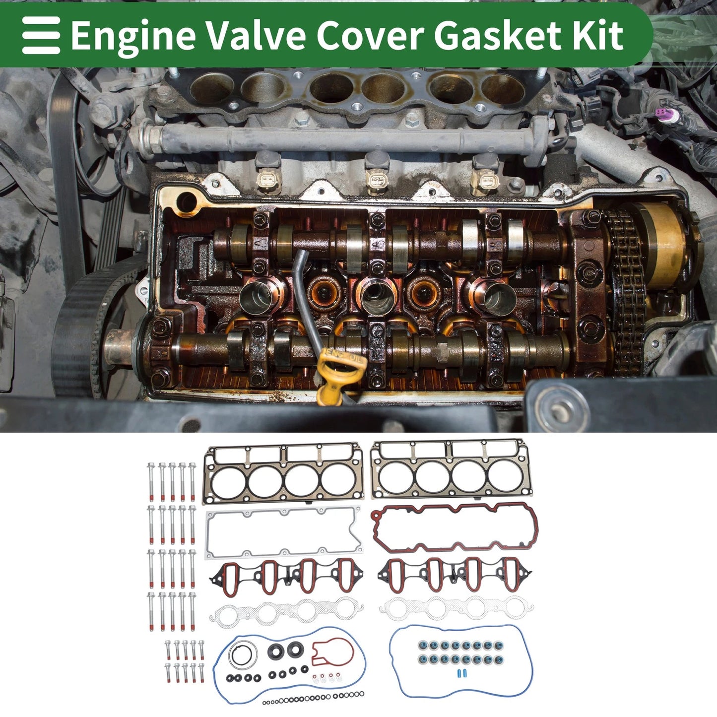 Valve Cover Gasket Kit for CHEVROLET SUBURBAN 1500 5.3L (2002-2004)