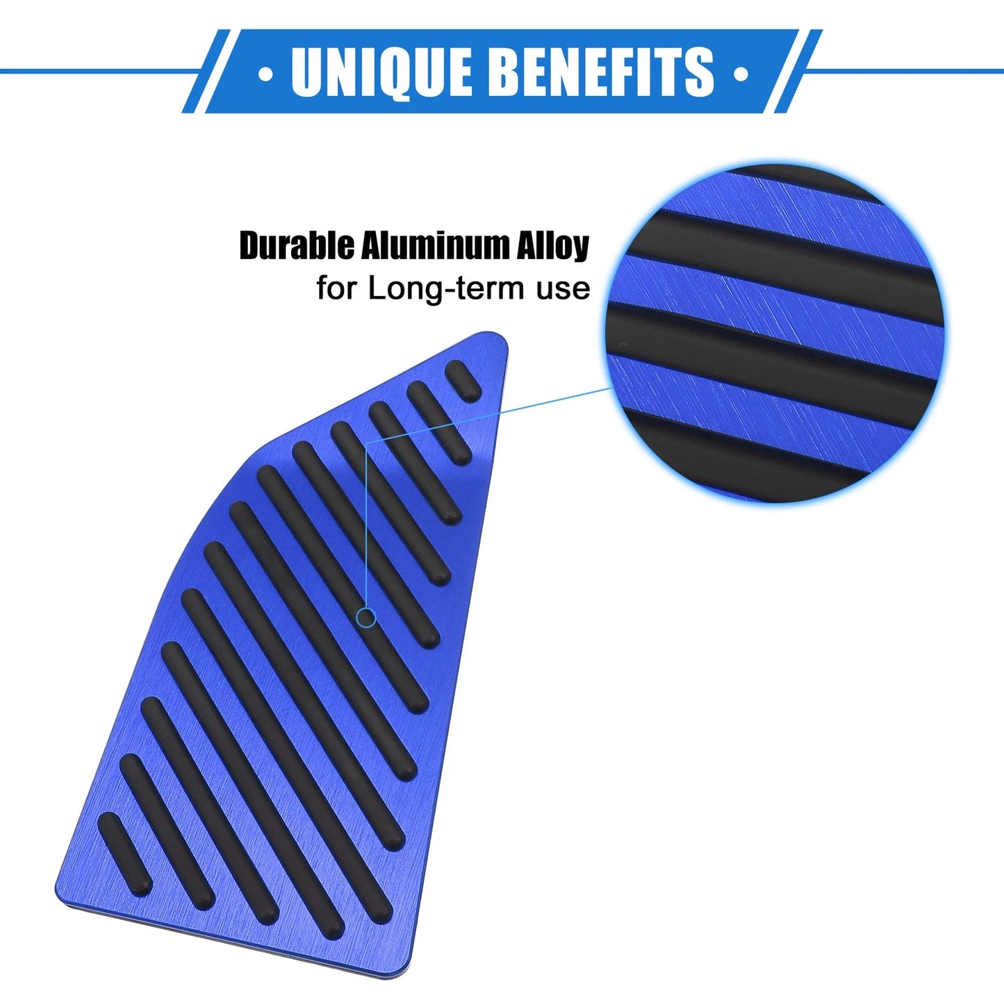 Aluminum Alloy Blue Foot Rest Pedal Cover for Toyota Corolla (2019-2020)