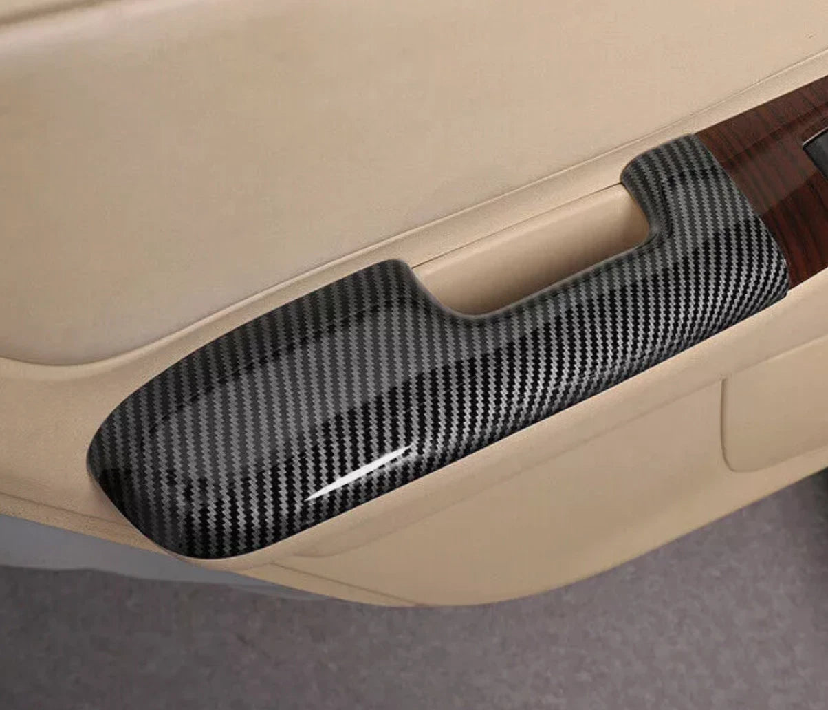 4 x Carbon Fiber Door Handle Armrest Cover Trim Cap for Toyota Corolla (2003–2008)