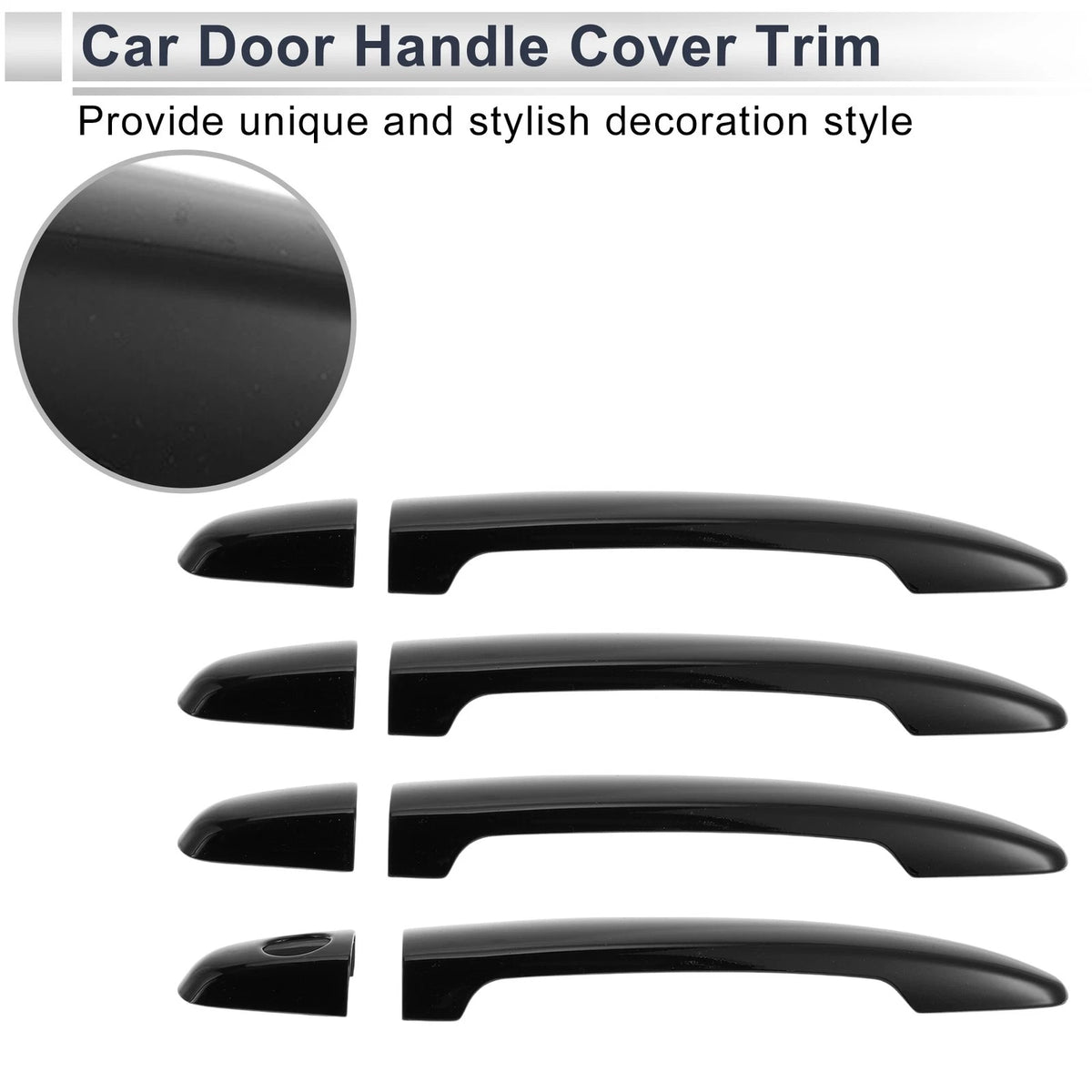 Black Door Handle Cover Trim for Toyota Highlander (2014-2023)