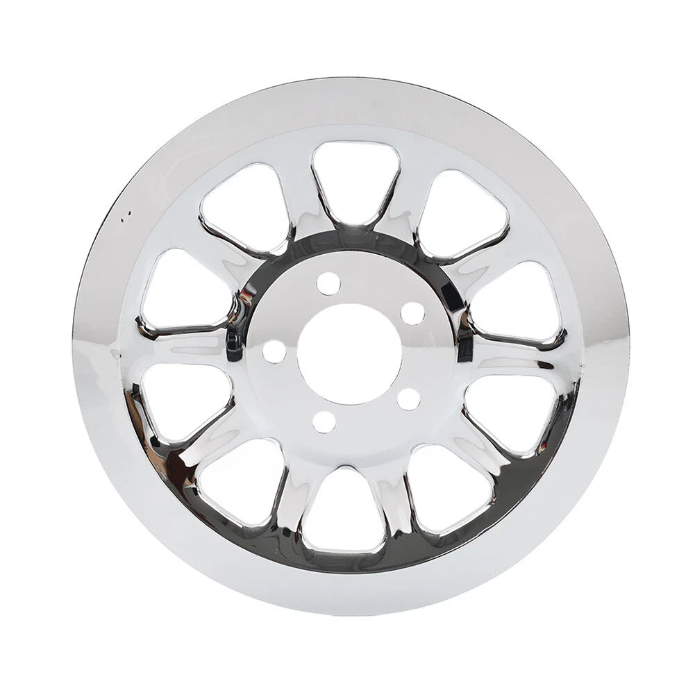 Chrome Outer Rear Pulley Cover Insert for Harley Softail Fat Boy (07-17)