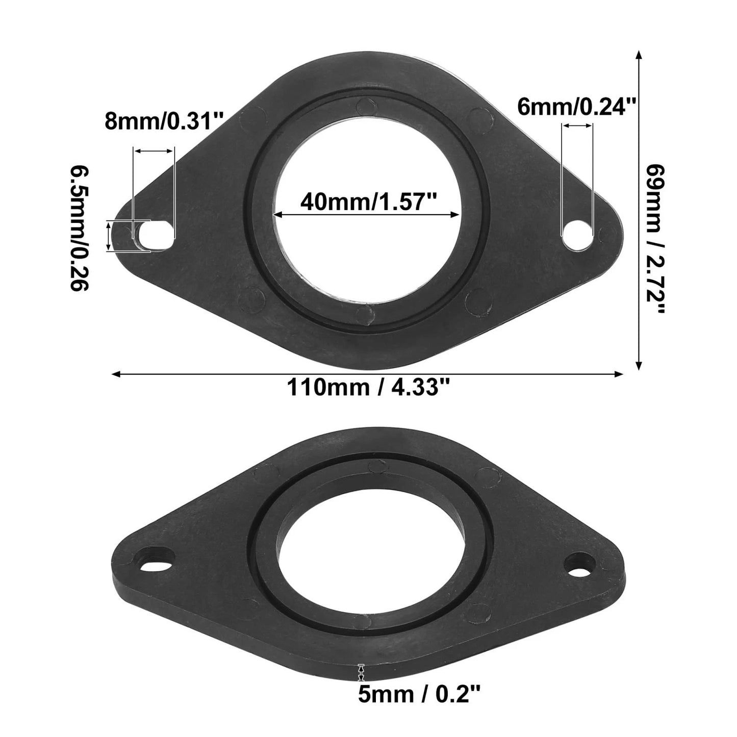 2 x Car Speaker Mounting Adapter Bracket Rings for Toyota