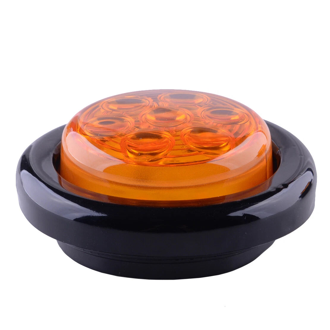2" 12V LED Amber Round Side Marker Lights for Car Truck