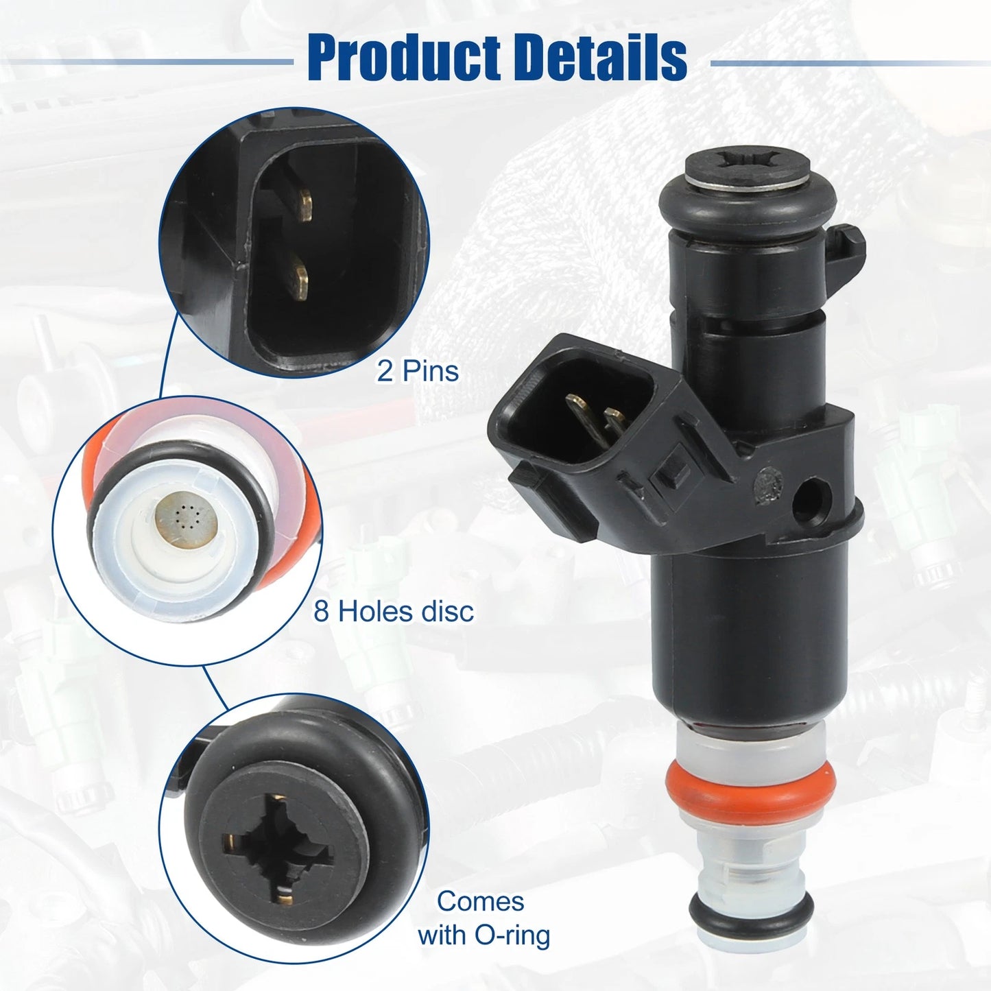 4 x Fuel Injector Nozzle for Honda Civic Si 2.0L HATCHBACK (2002)