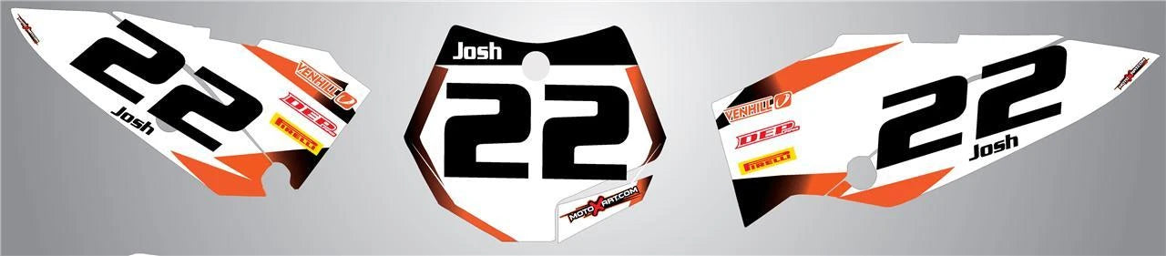 Custom Number Plates Storm Style Stickers for KTM 50 (2009-2015)