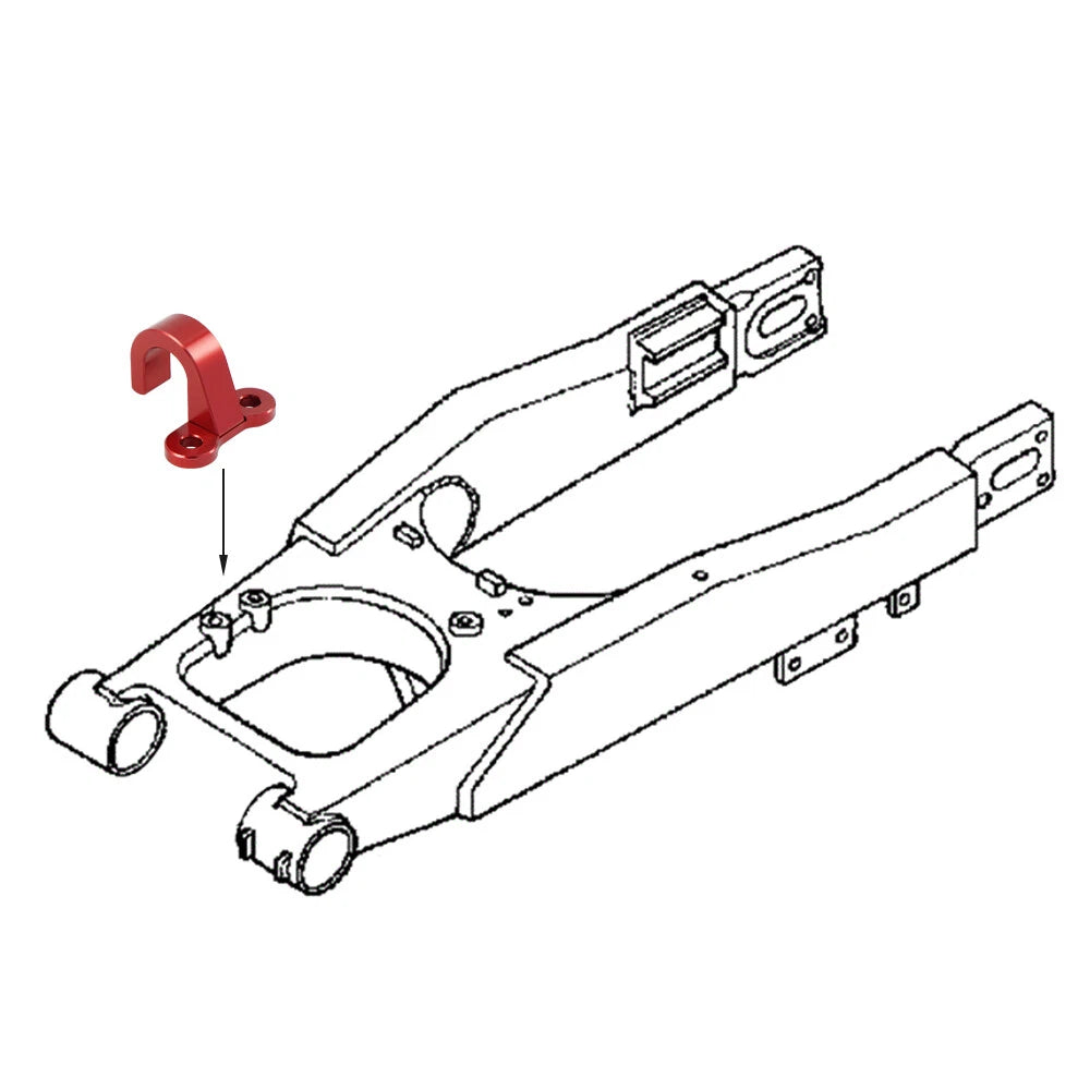 CNC Rear Brake Cable Hose Clamp for Honda CR125R CR250R CR500R (1987-2001)