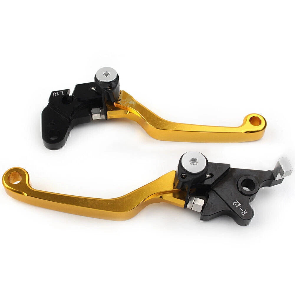 Gold Pivot Clutch Brake Levers for Suzuki DRZ400S/SM/E (2000-2022)
