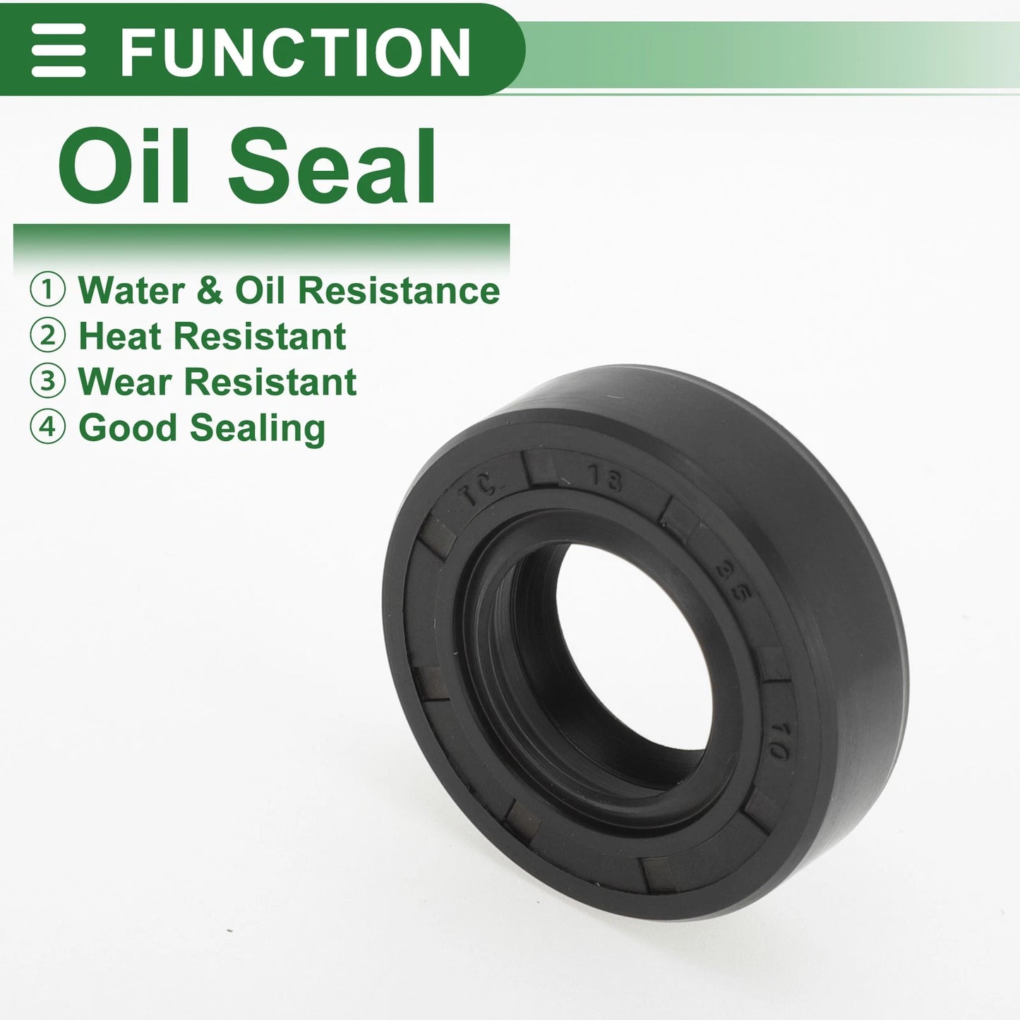 Oil Seal 18x35x10mm NBR Rubber Black 5 Pcs