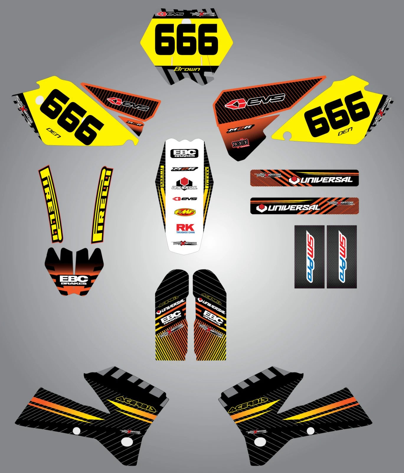 KTM 125 SX Full Sticker Kit for 2005-2006