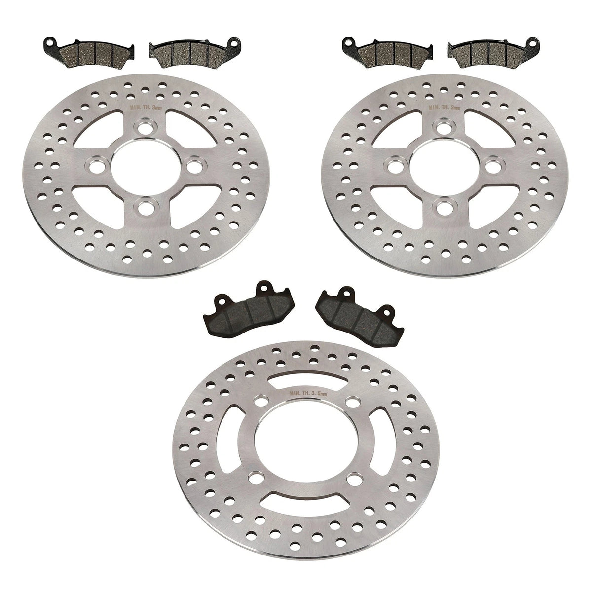 2x Front & Rear Disc Rotors & Pads for Honda TRX250R Fourtrax (1986–1987)