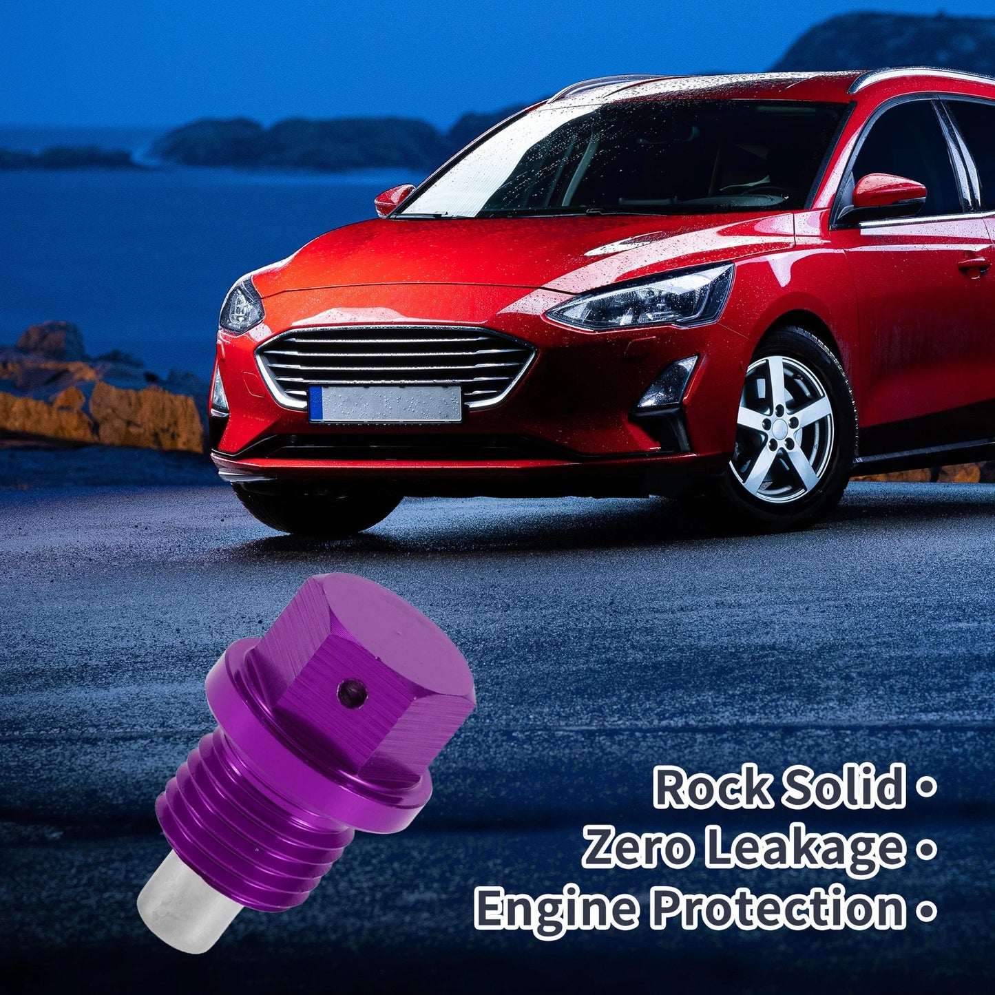 1 Set M14x1.5 Engine Oil Drain Plug with Gasket for Car Motorcycle Boat Purple