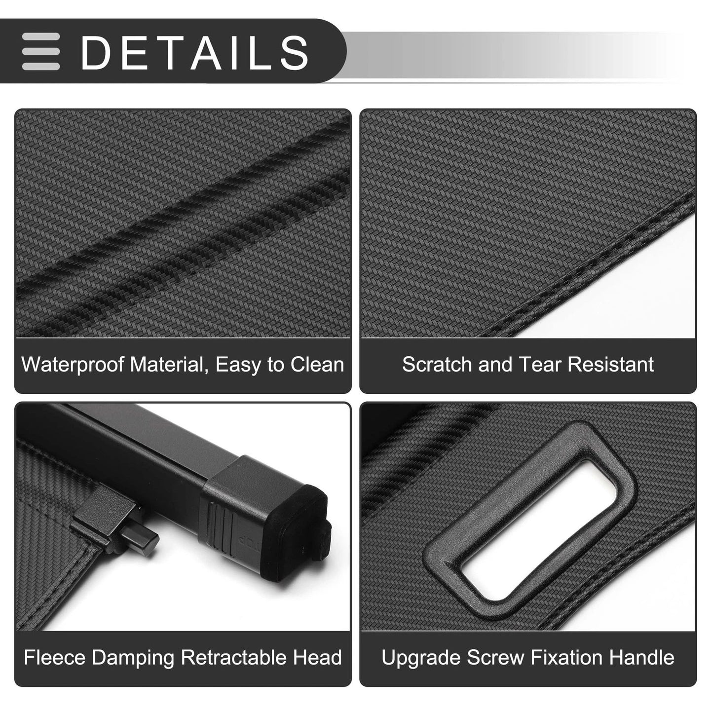 Retractable Cargo Cover Black Carbon Fiber for BMW X5 E53 (2000-2006)